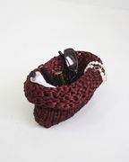 Clam - Burgundy Handmade Clutch Bag