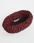 Clam - Burgundy Handmade Clutch Bag