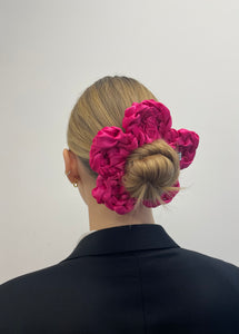 Scrunchie - Hot Pink Flower