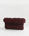 Clam - Burgundy Handmade Clutch Bag