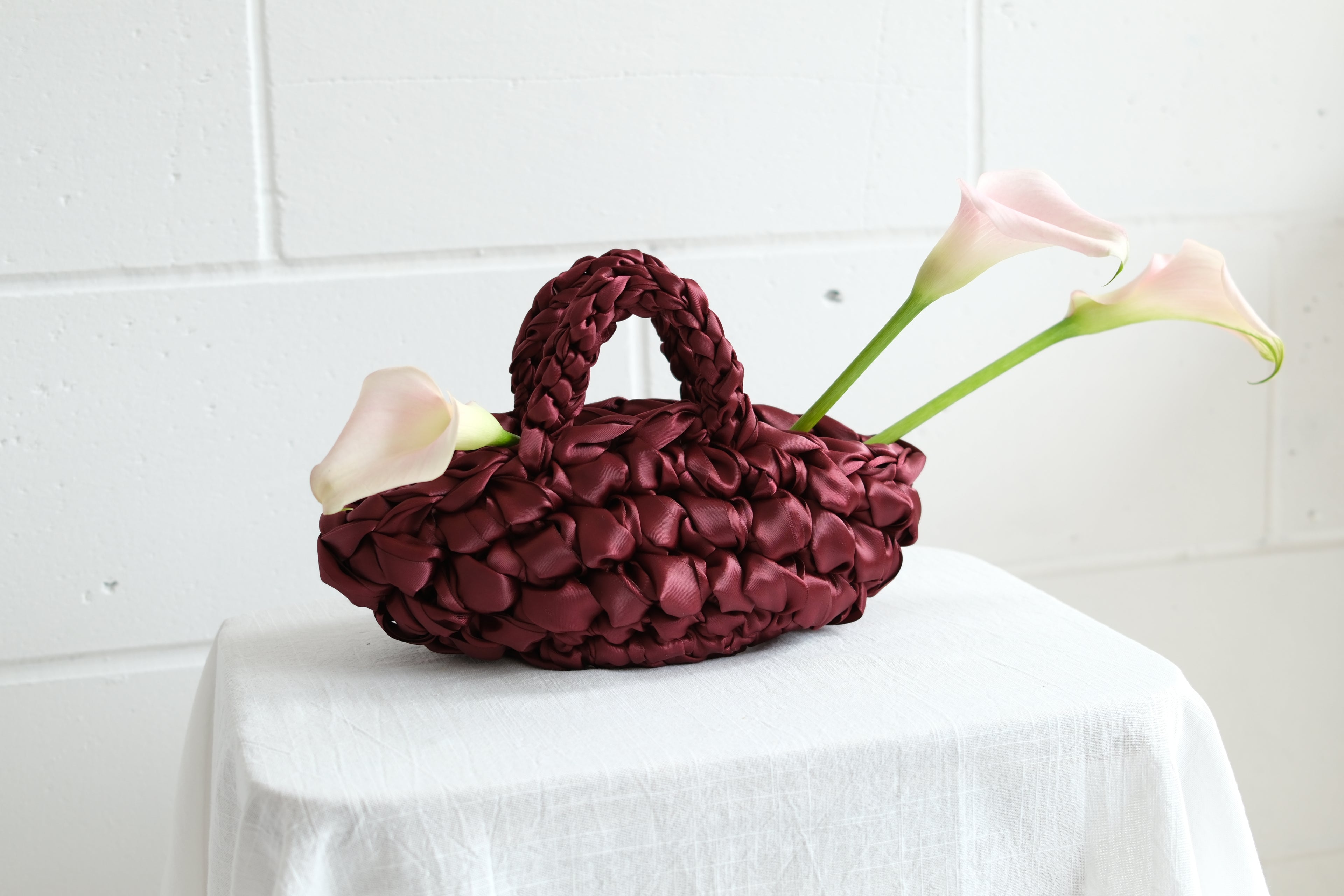 Nest - Burgundy Handmade Bridal Bag