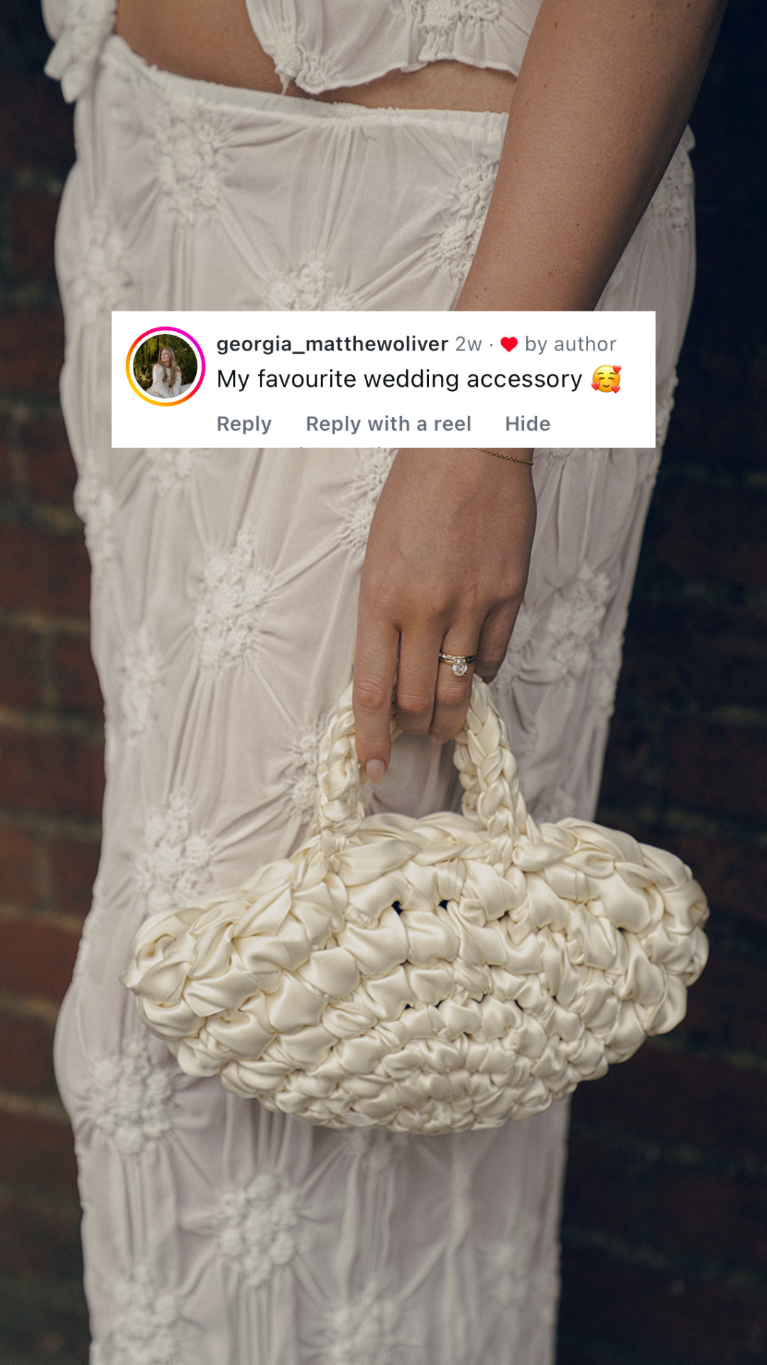 Nest - Ivory Handmade Bridal Bag