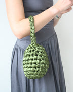 Green bridal bag handmade in London - luxury wedding clutch for brides and bridesmaids