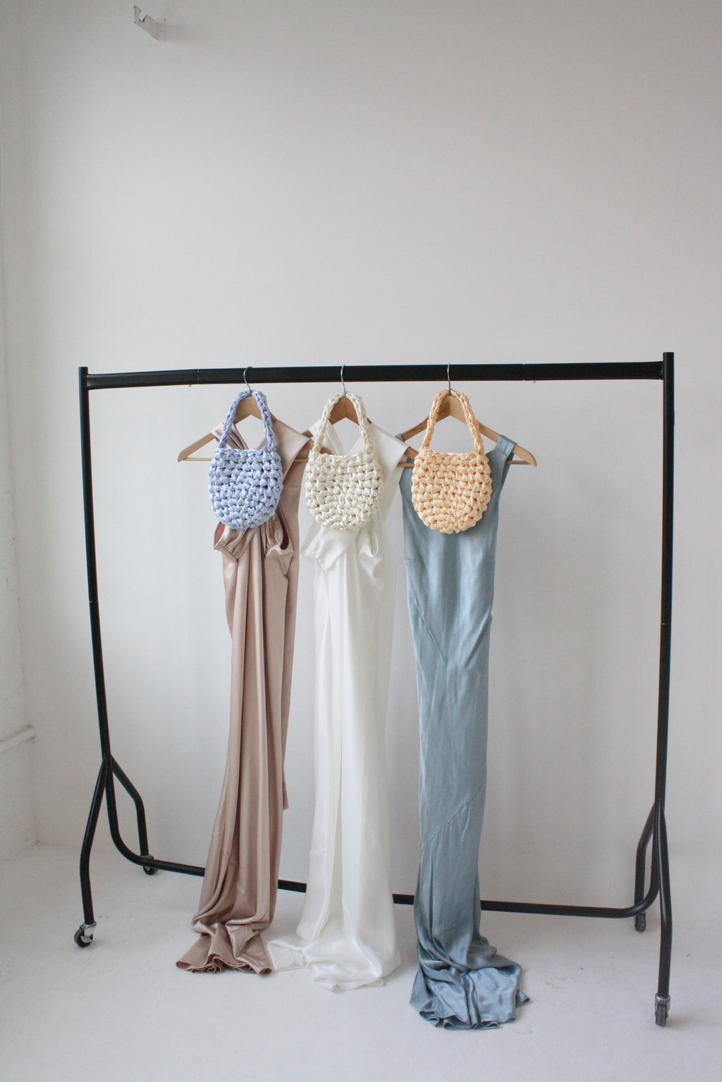 Handmade wedding bag blue - elegant bridesmaid bag for weddings and bridal parties