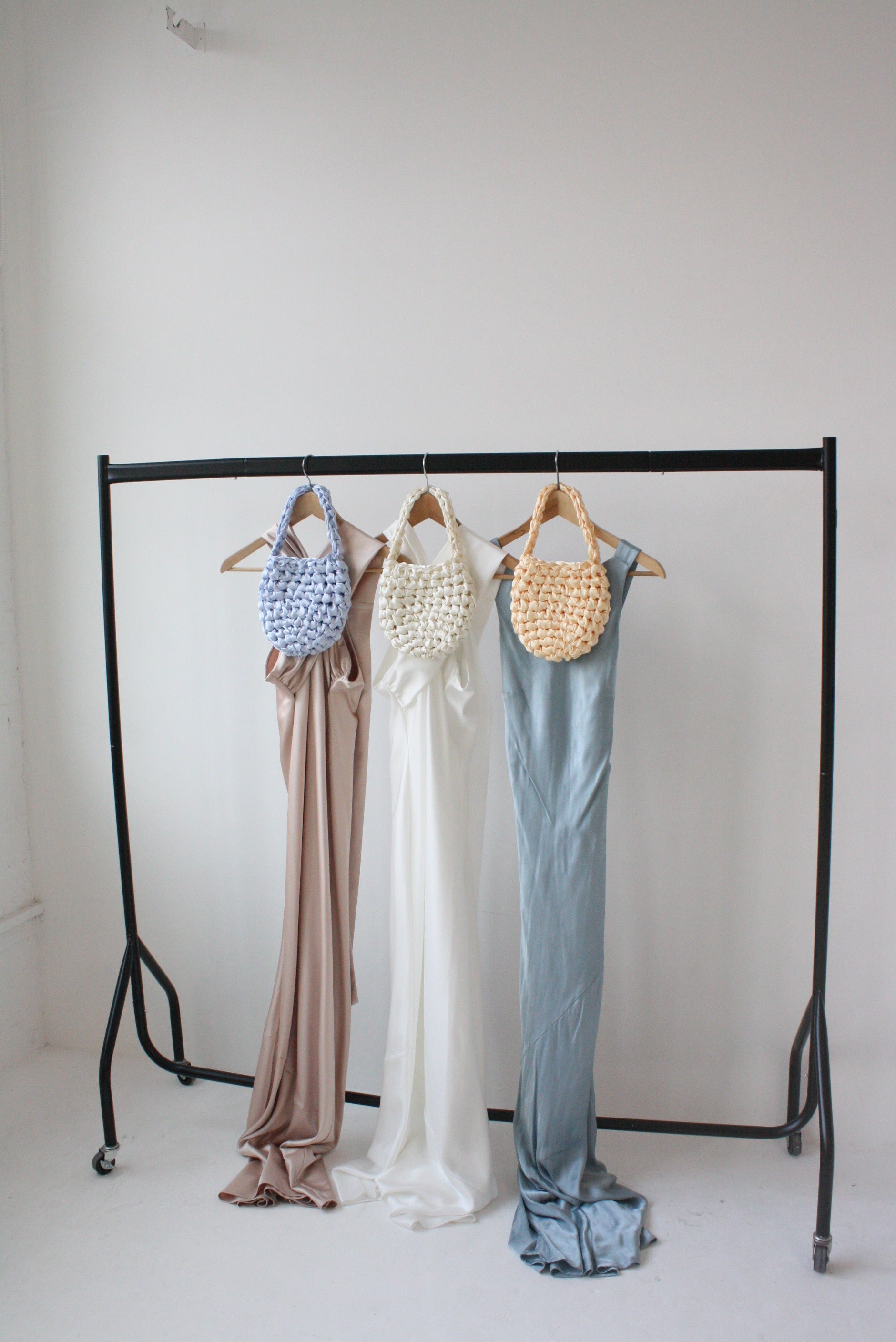 Handmade wedding bag blue - elegant bridesmaid bag for weddings and bridal parties