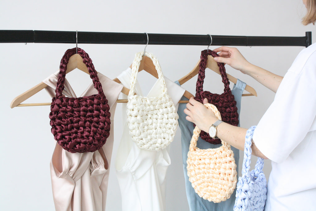 Burgundy bridal bag handmade in London - luxury wedding clutch for brides and bridesmaids