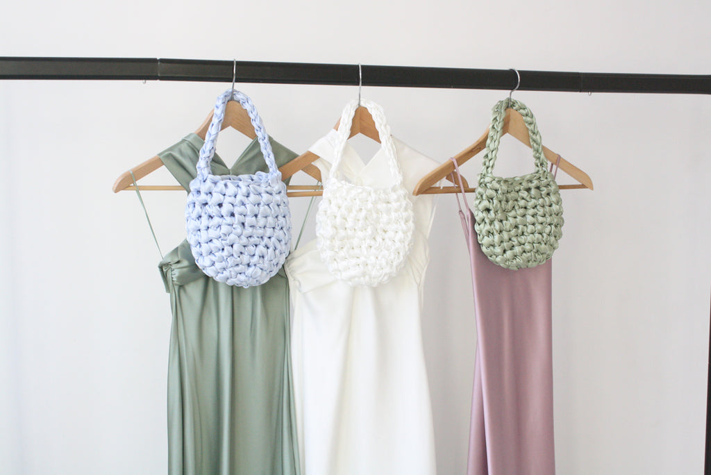 Sage green bridal bag handmade in London - luxury wedding clutch for brides and bridesmaids