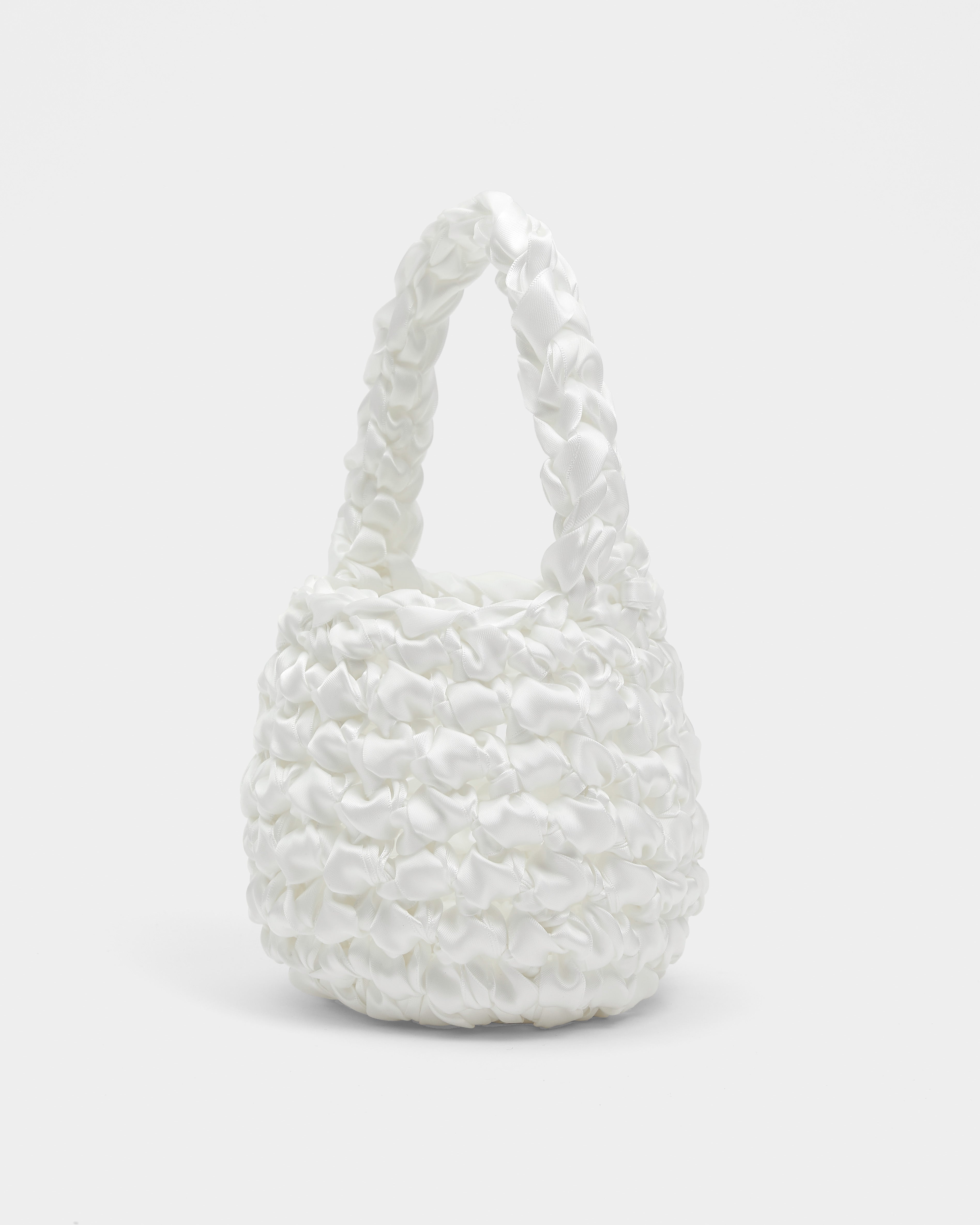 Hive - White Handmade Bridal Bag