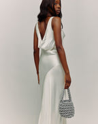 Hive Luxe Cord - Silver Handmade Evening Bag