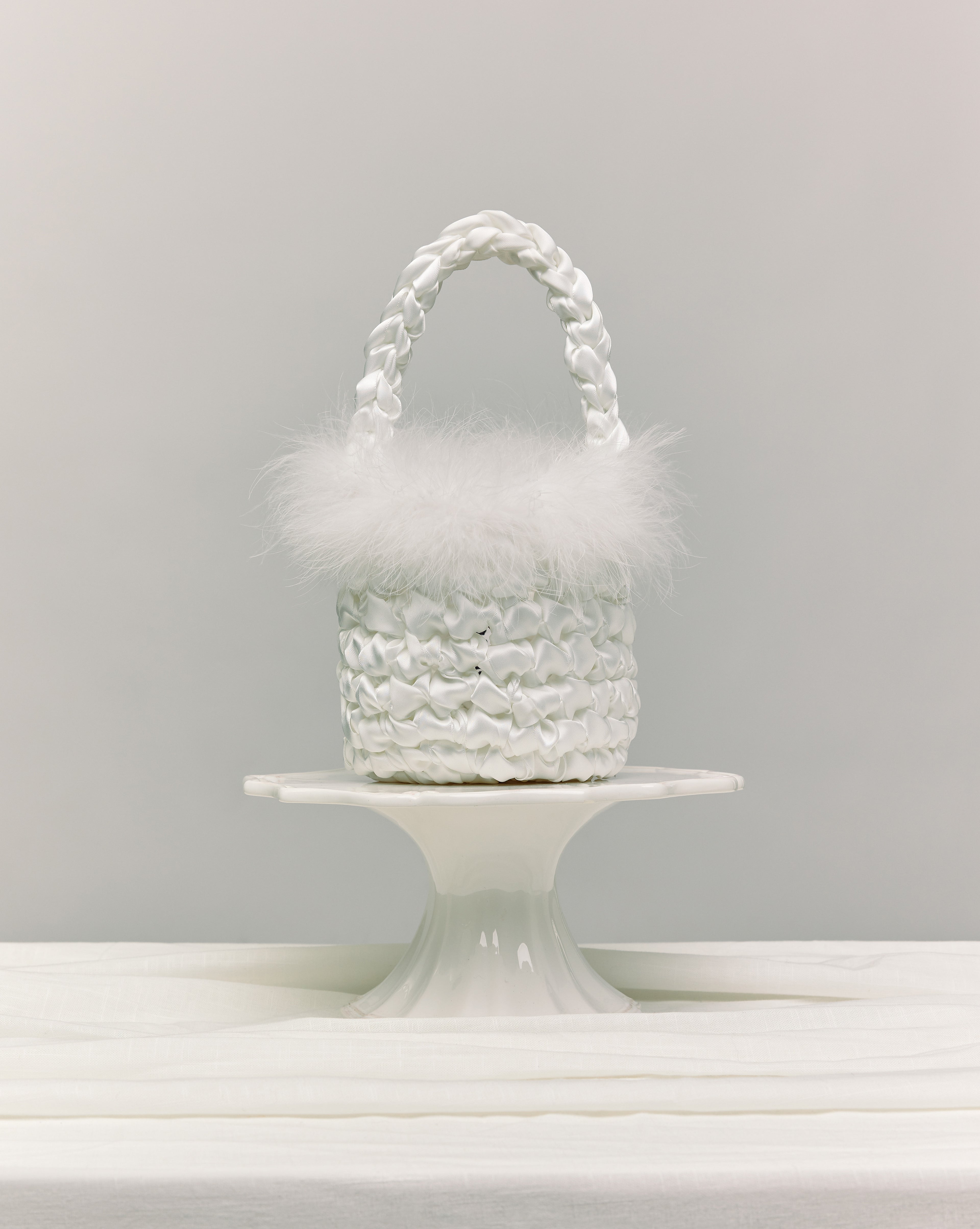 Hive - White Feather Handmade Bridal Bag