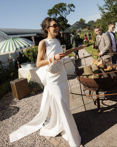 Ivory luxury wedding clutch handmade bridal bag