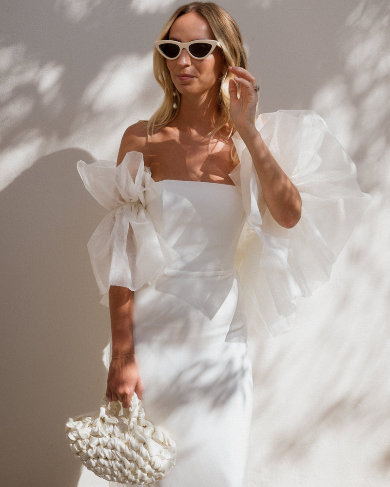 Ivory luxury wedding clutch handmade bridal bag