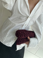 Clam - Burgundy Handmade Clutch Bag