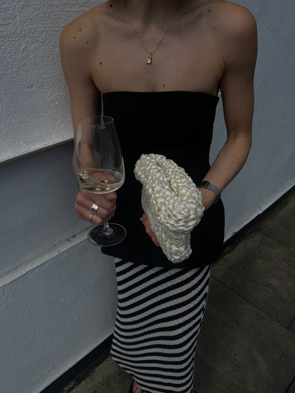 Clam - Ivory Handmade Clutch Bag