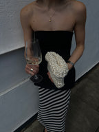Clam - Ivory Handmade Clutch Bag