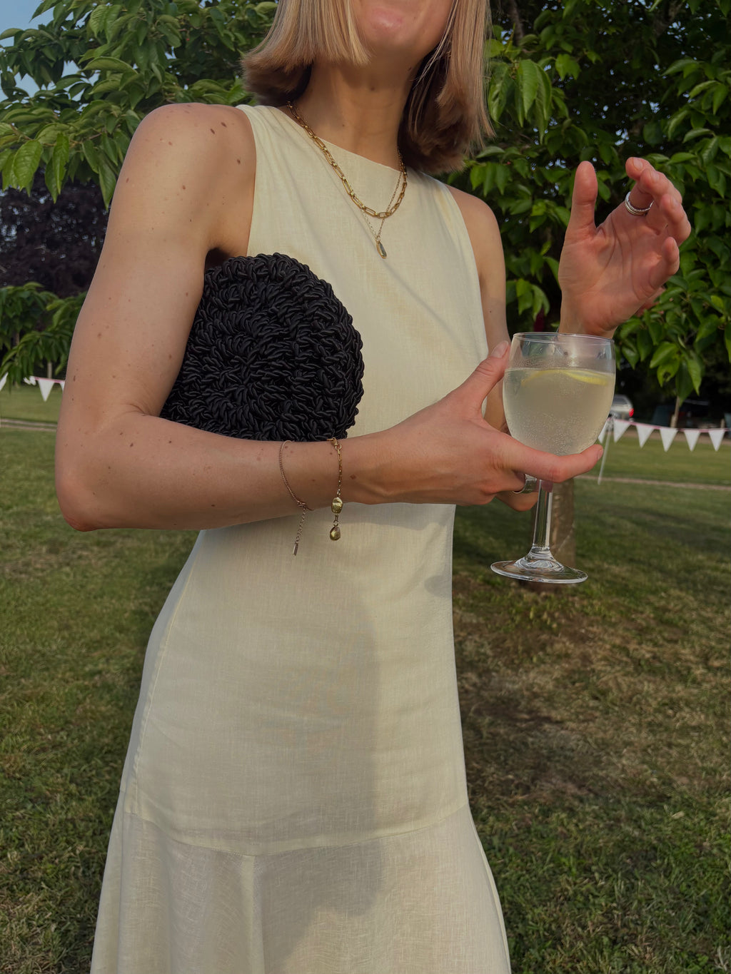 Shell - Black Handmade Clutch Bag