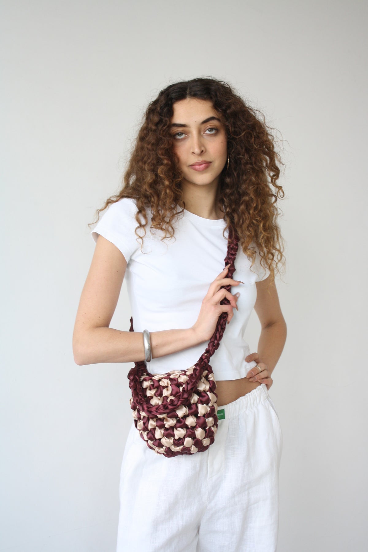Hive Checkerboard Crossbody - Caramel