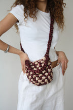 Hive Checkerboard Crossbody - Caramel