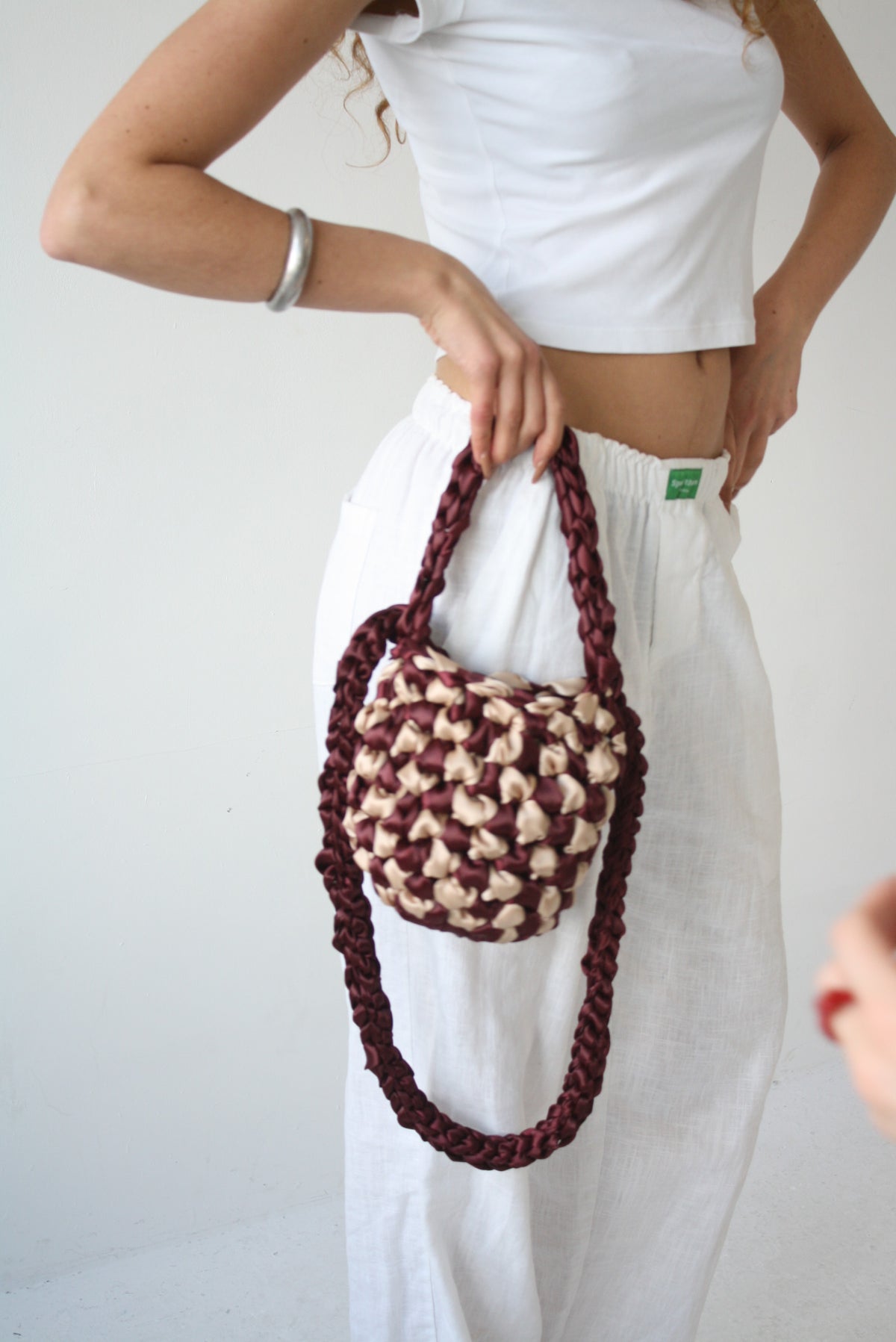 Hive Checkerboard Crossbody - Caramel