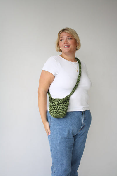 Hive Crossbody with long strap on tall