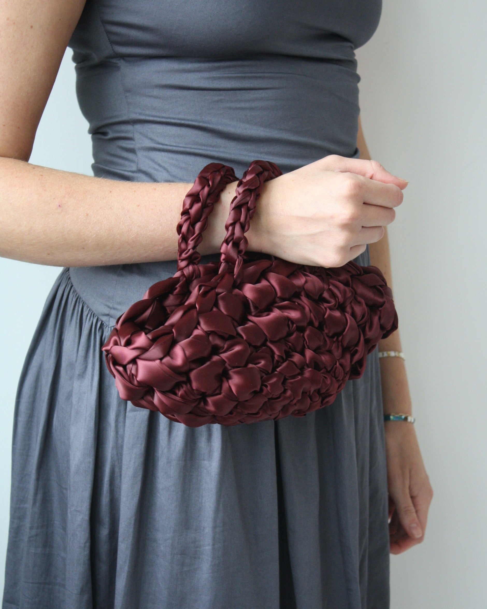 Nest - Burgundy Handmade Bridal Bag