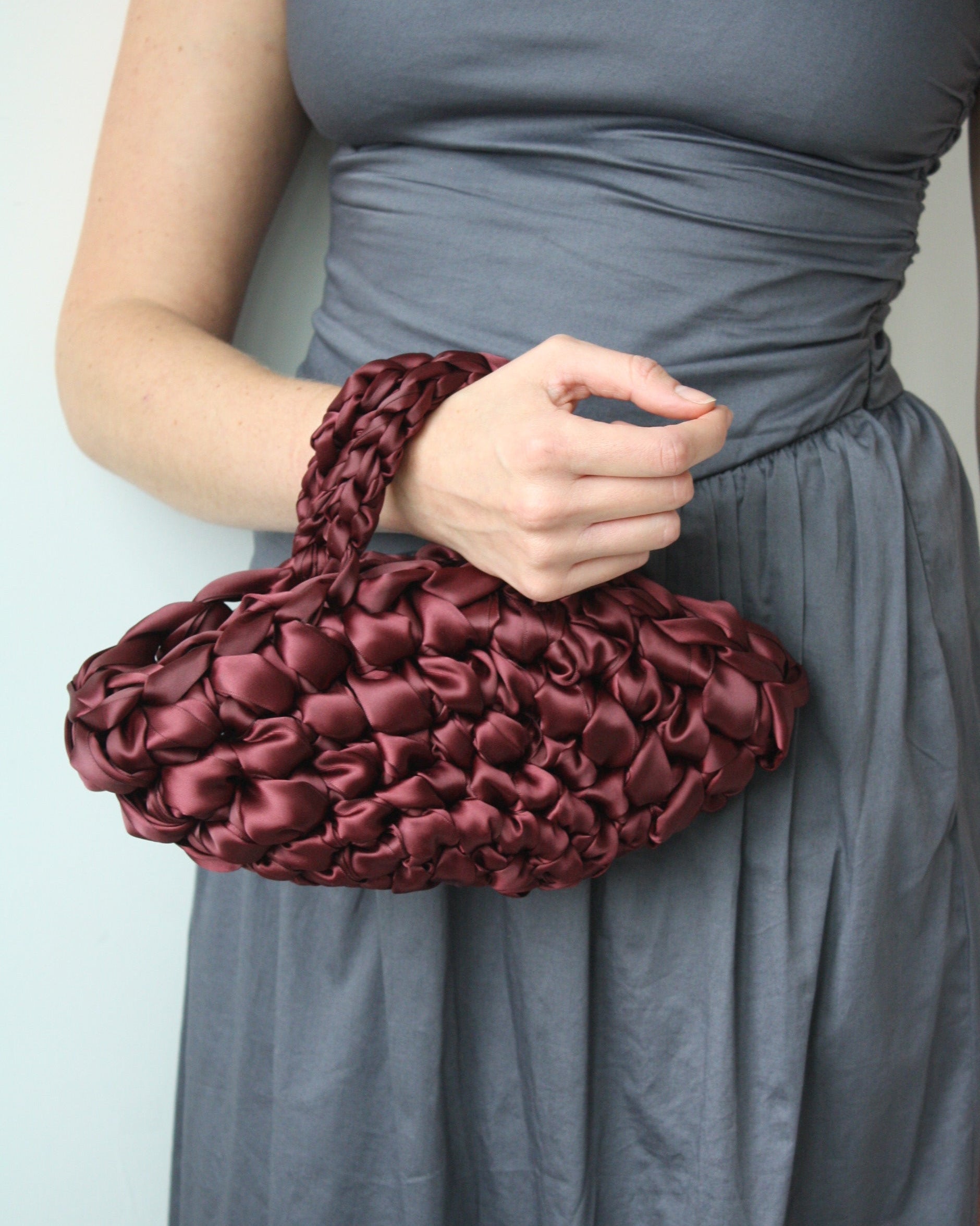 Nest - Burgundy Handmade Bridal Bag