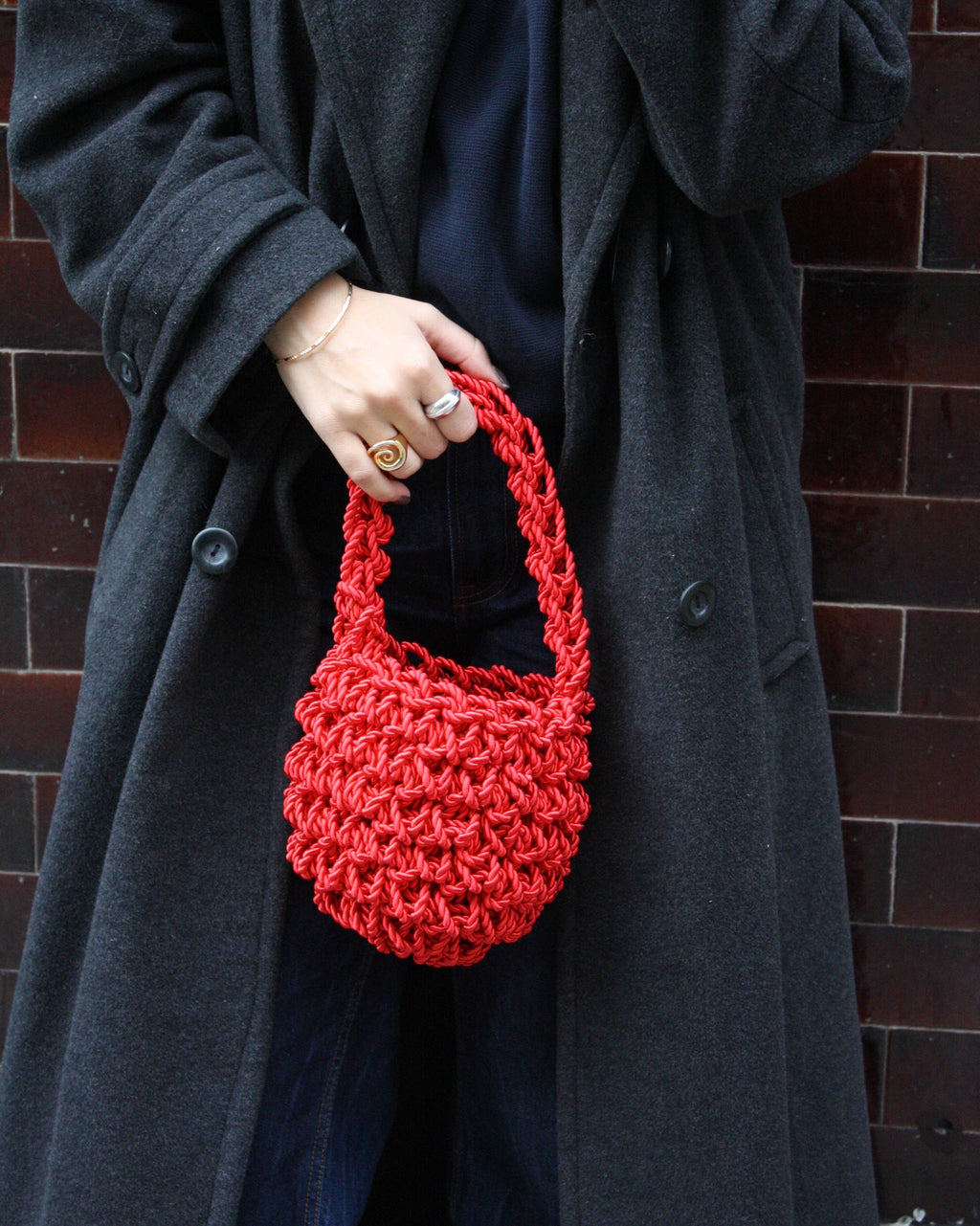 Hive Luxe Cord - Cherry Red Handmade Evening Bag