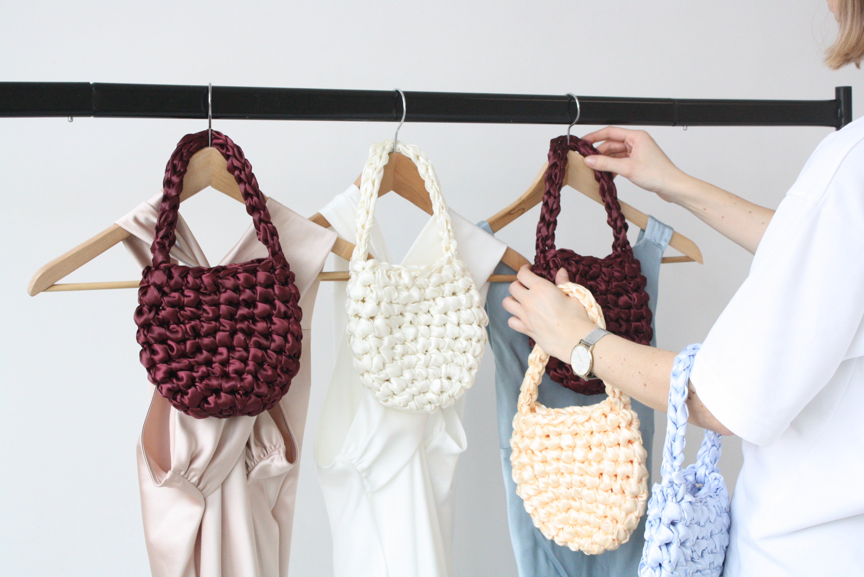 Hive - Burgundy Handmade Bridal Bag