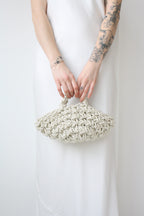 Nest Luxe Cord - Ivory Handmade Evening Bag