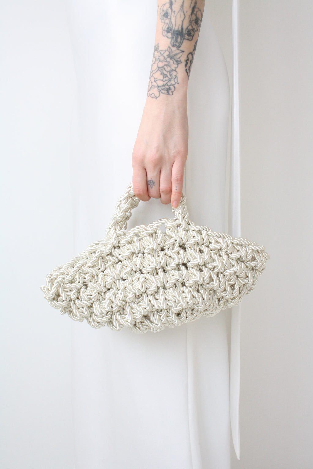 Nest Luxe Cord - Ivory Handmade Evening Bag