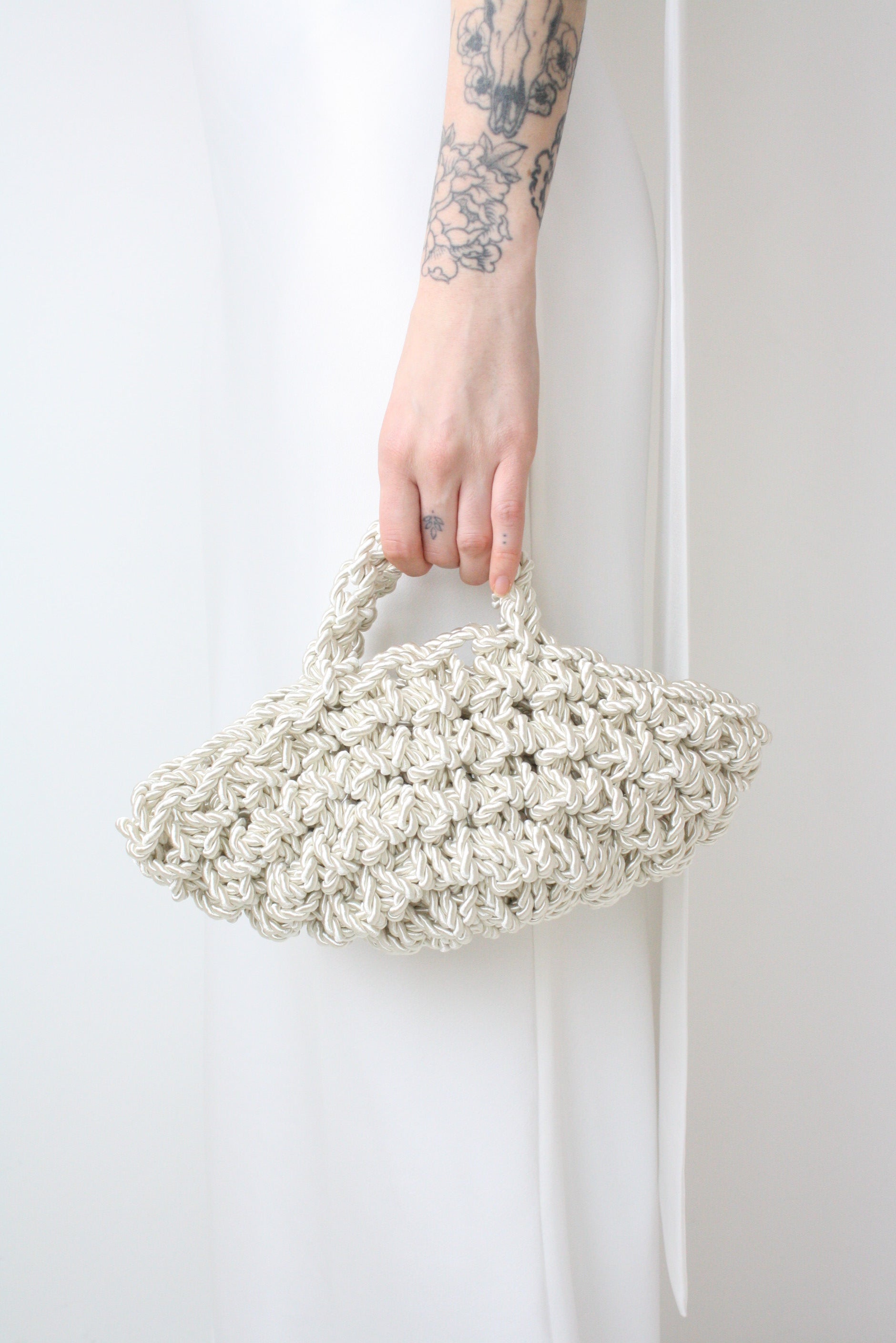 Nest Luxe Cord - Ivory Handmade Evening Bag