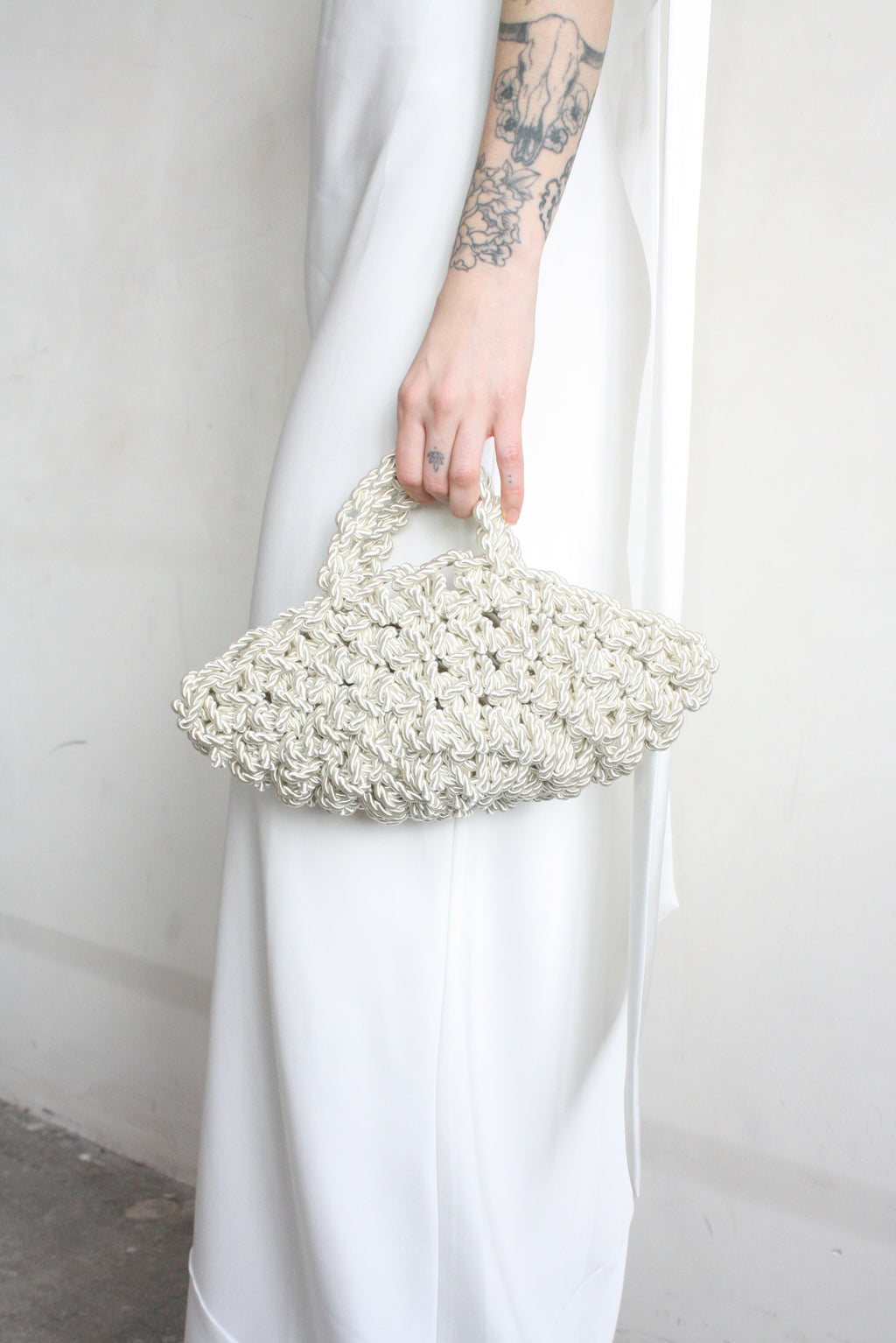 Nest Luxe Cord - Ivory Handmade Evening Bag