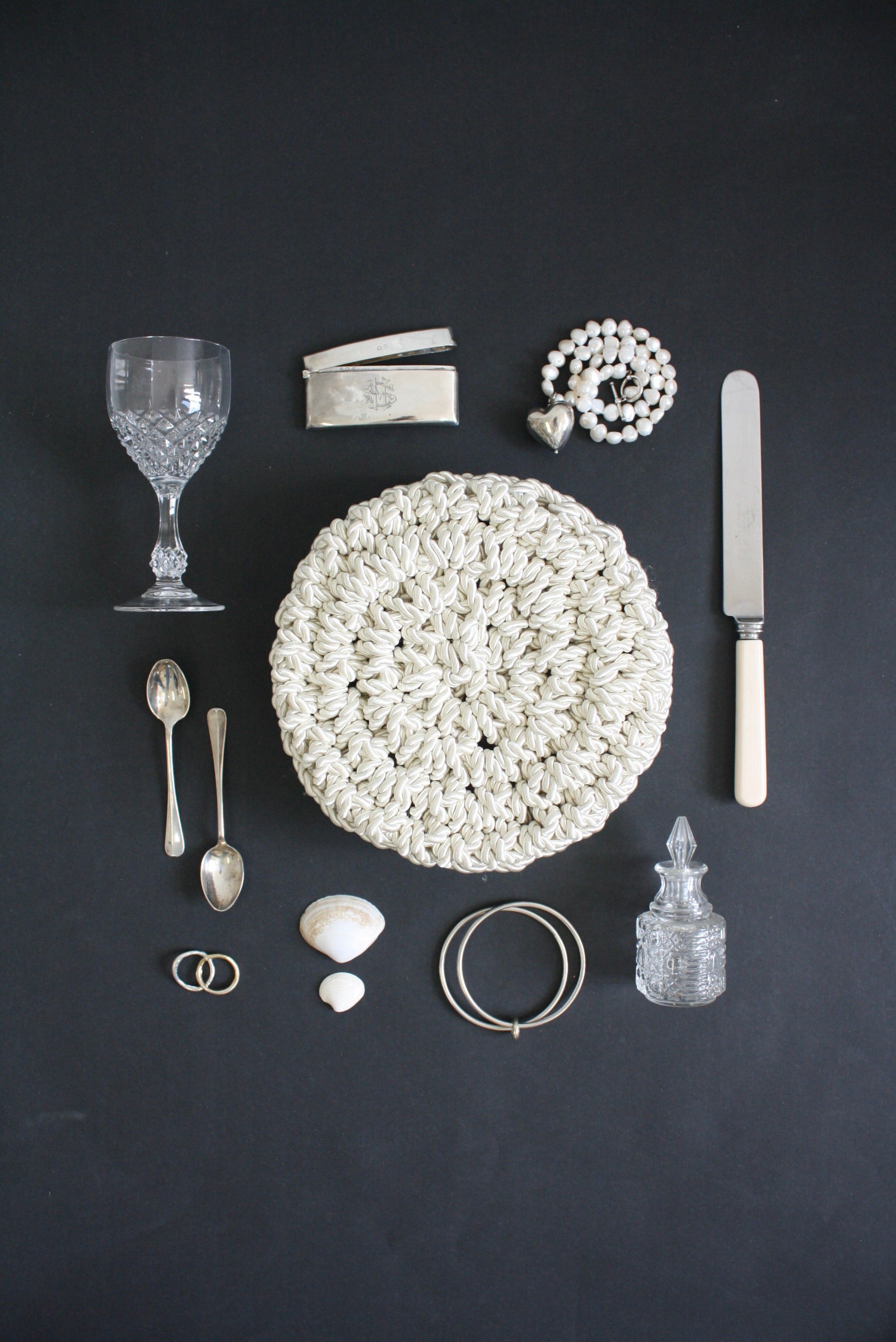 Shell - Ivory Handmade Clutch Bag