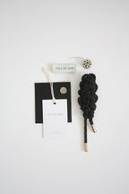 Shell - Black Handmade Clutch Bag
