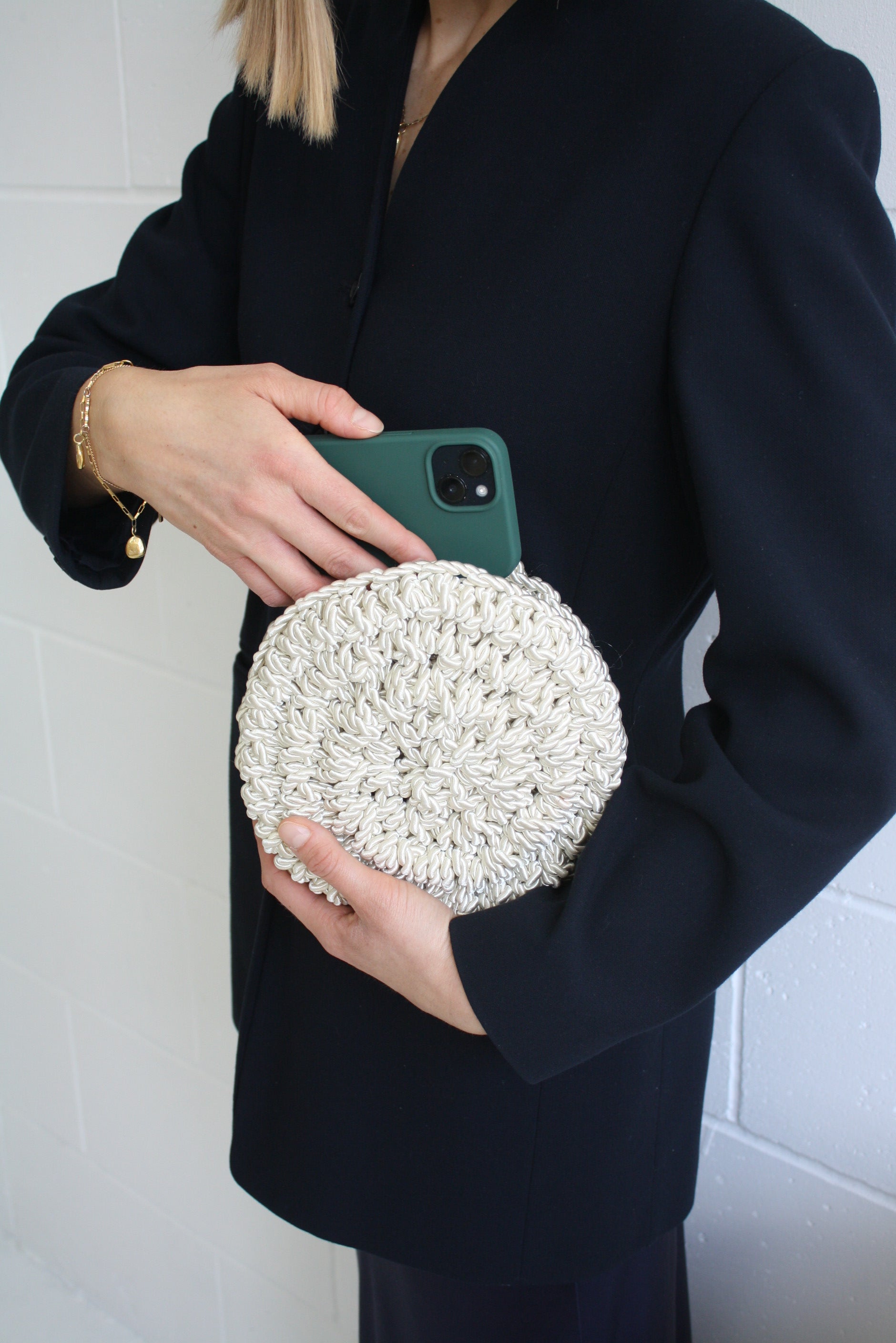 Shell - Ivory Handmade Clutch Bag