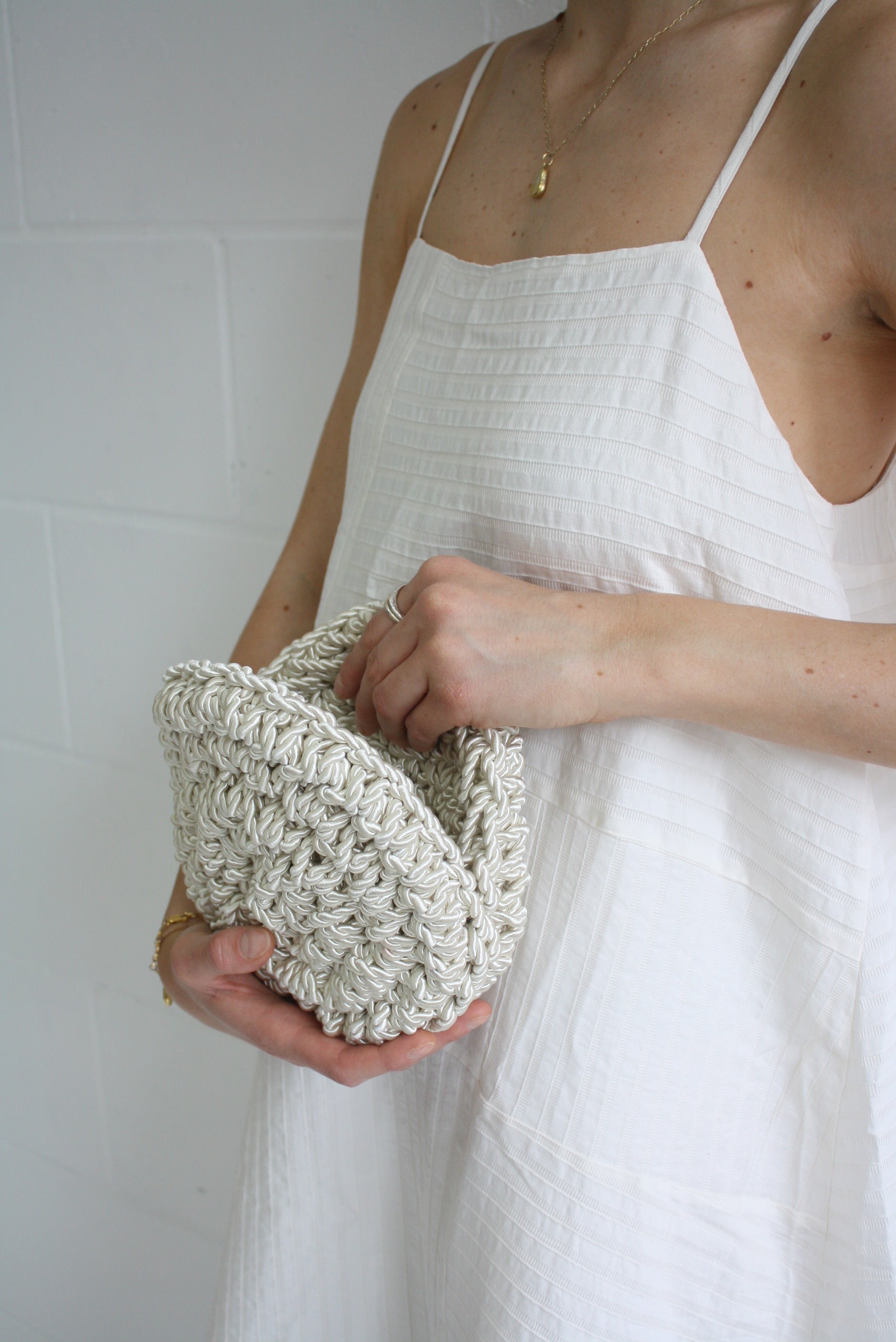 Shell - Ivory Handmade Clutch Bag