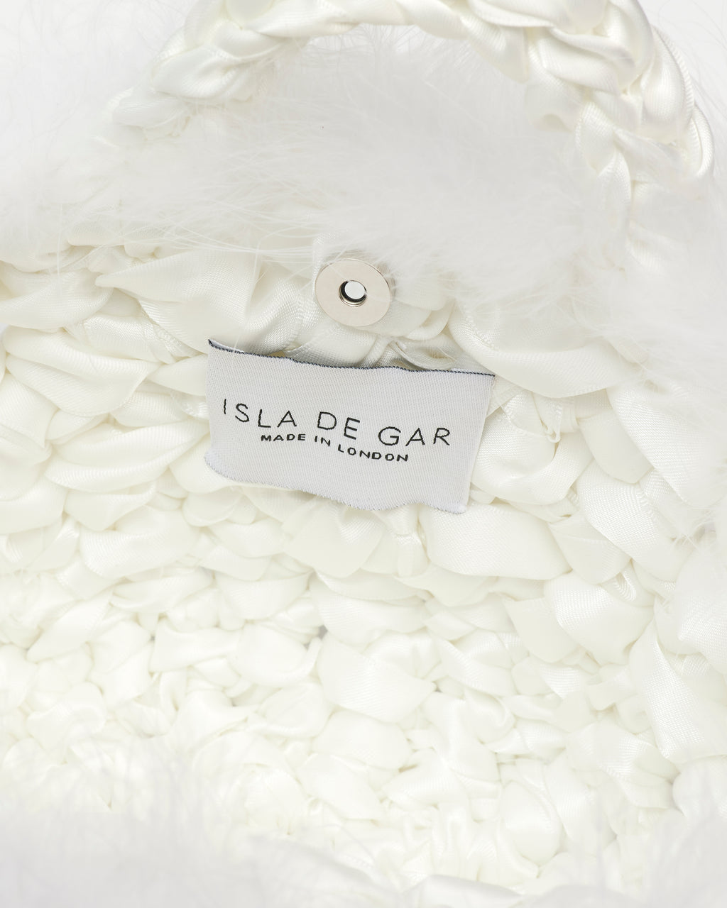 Nest - White Feather Handmade Bridal Bag