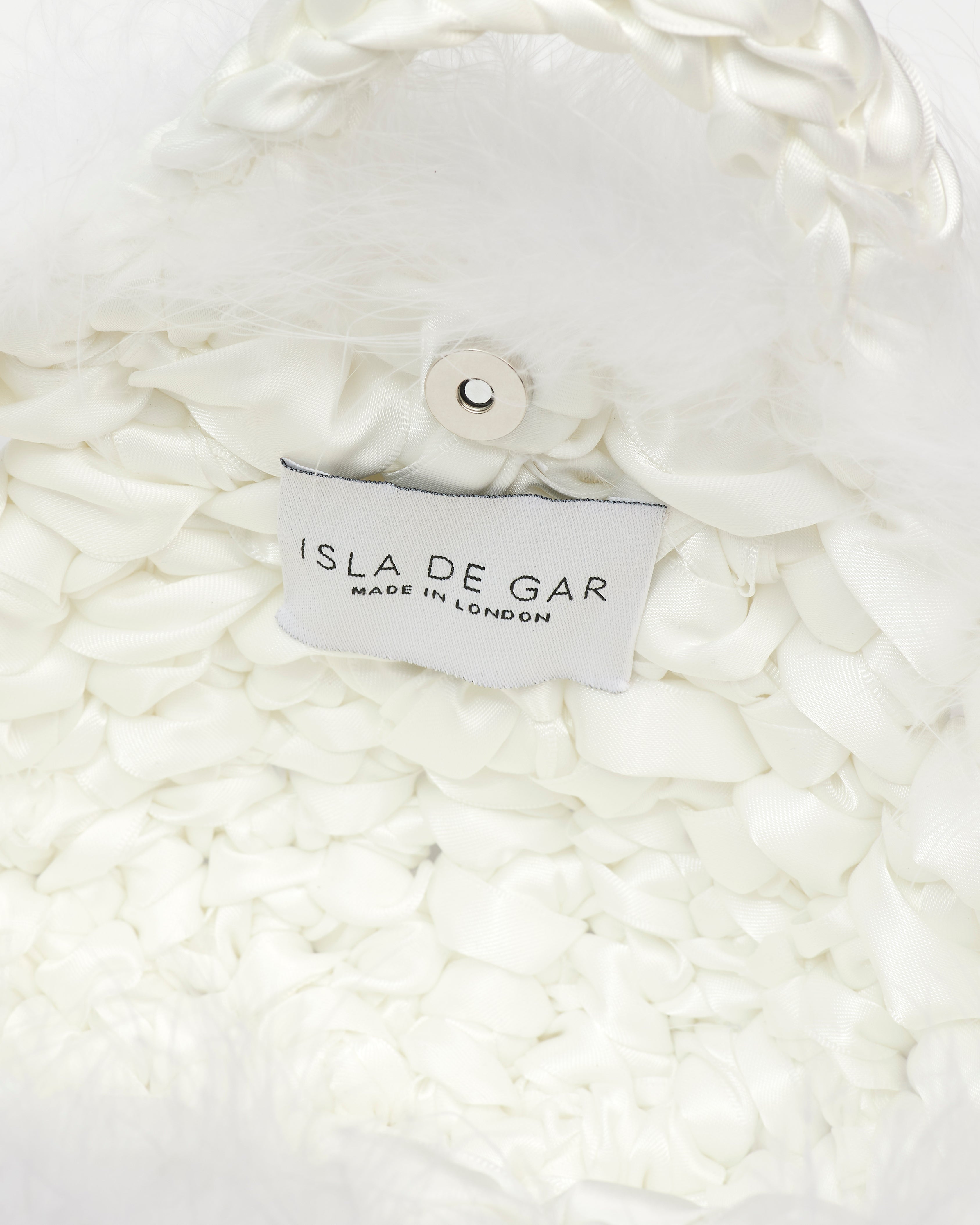 Nest - White Feather Handmade Bridal Bag