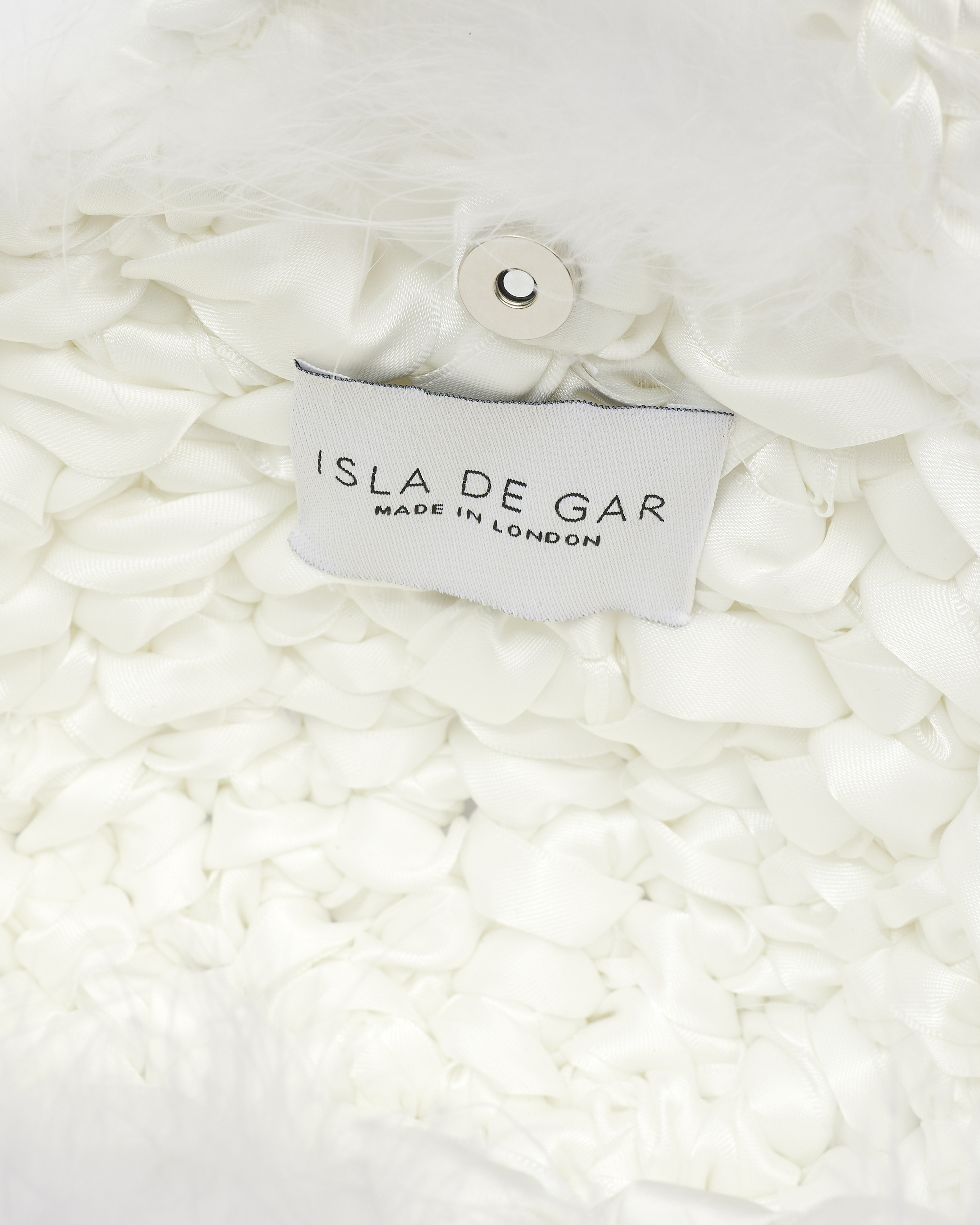 Hive - White Feather Handmade Bridal Bag