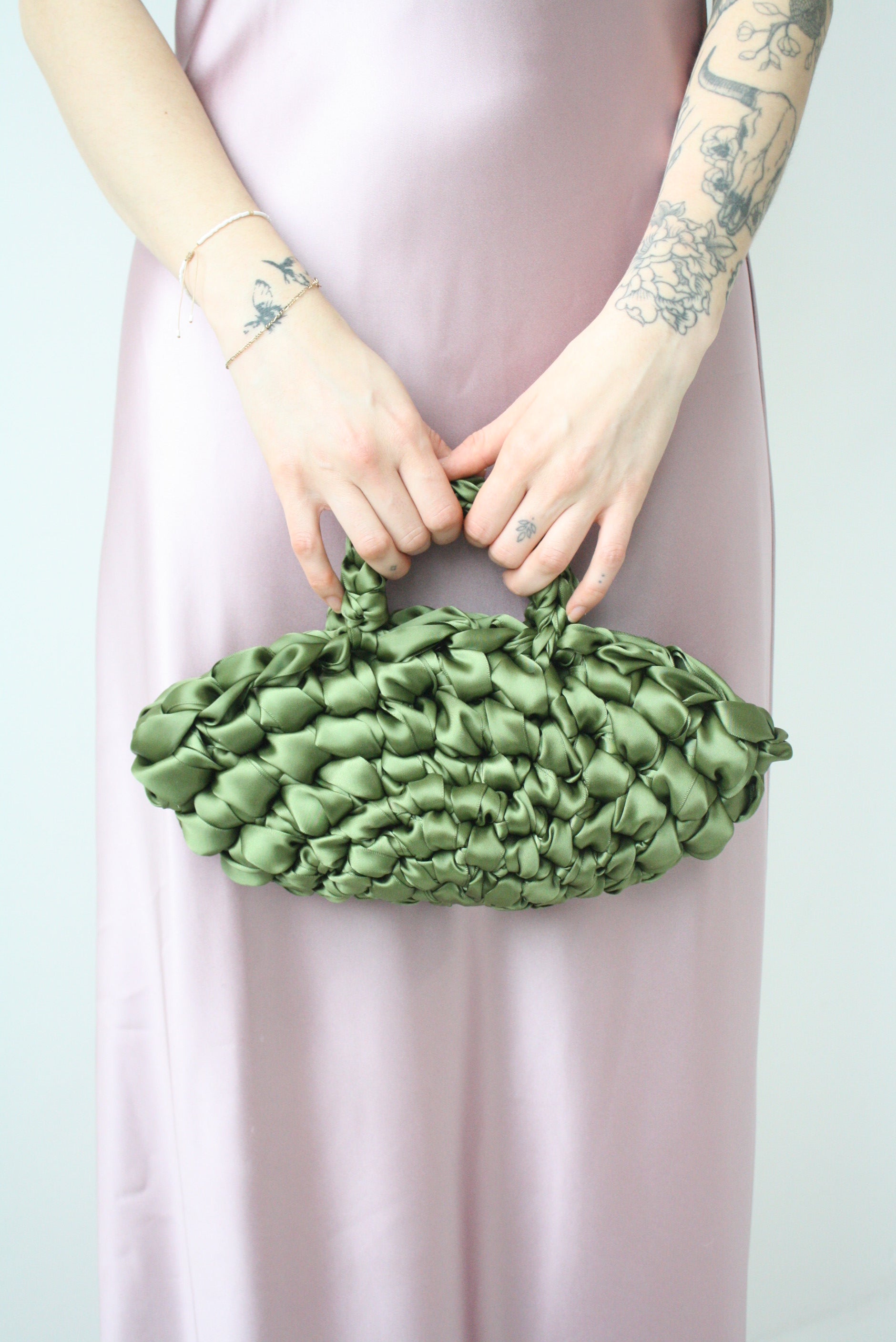 Handmade wedding bag moss green - elegant bridal clutch for sophisticated weddings and bridesmaid gifts