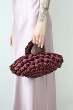 Handmade wedding bag burgundy - elegant bridal clutch for sophisticated weddings and bridesmaid gifts