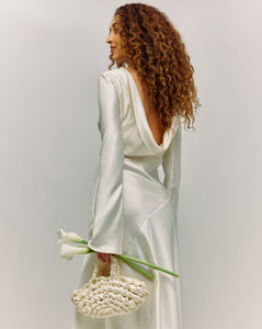 Ivory luxury wedding clutch handmade bridal bag