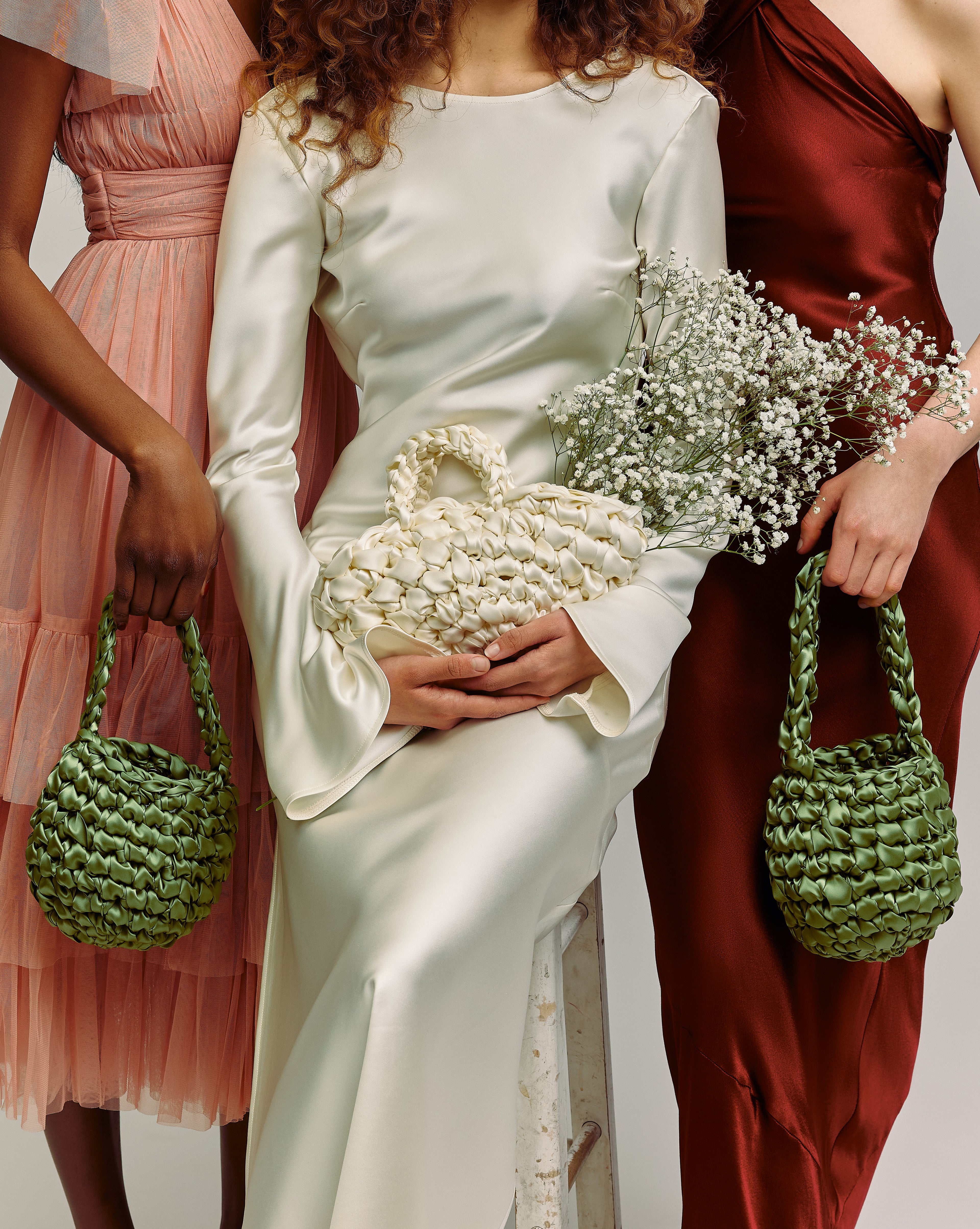 Ivory luxury wedding clutch handmade bridal bag