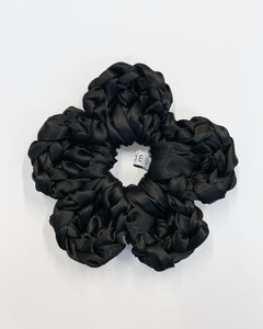 Scrunchie - Black Flower