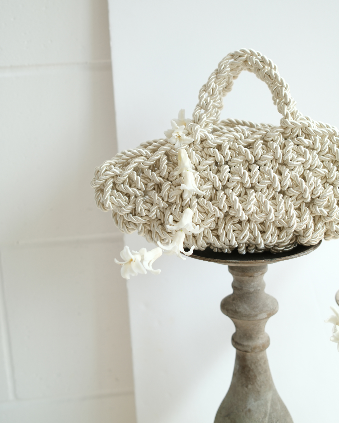 Nest Luxe Cord - Ivory Handmade Evening Bag