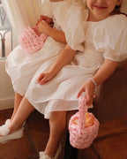 Micro Hive - White Handmade Flower Girl Bag