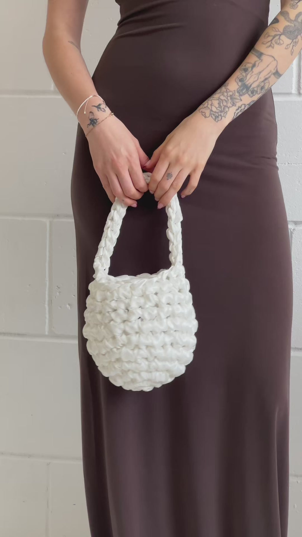 Hive - White Handmade Bridal Bag