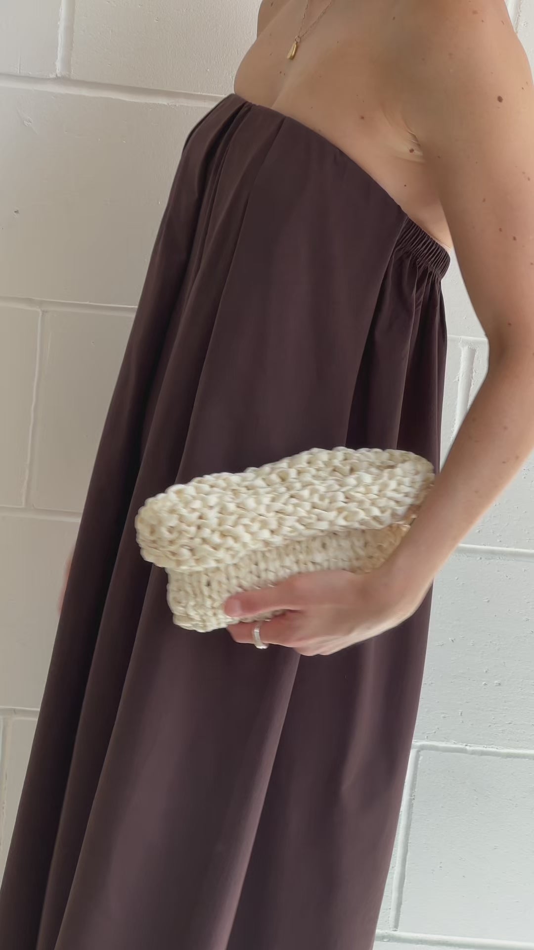 Clam - Ivory Handmade Clutch Bag