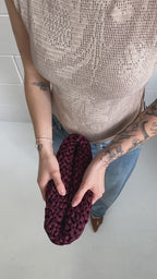 Clam - Burgundy Handmade Clutch Bag