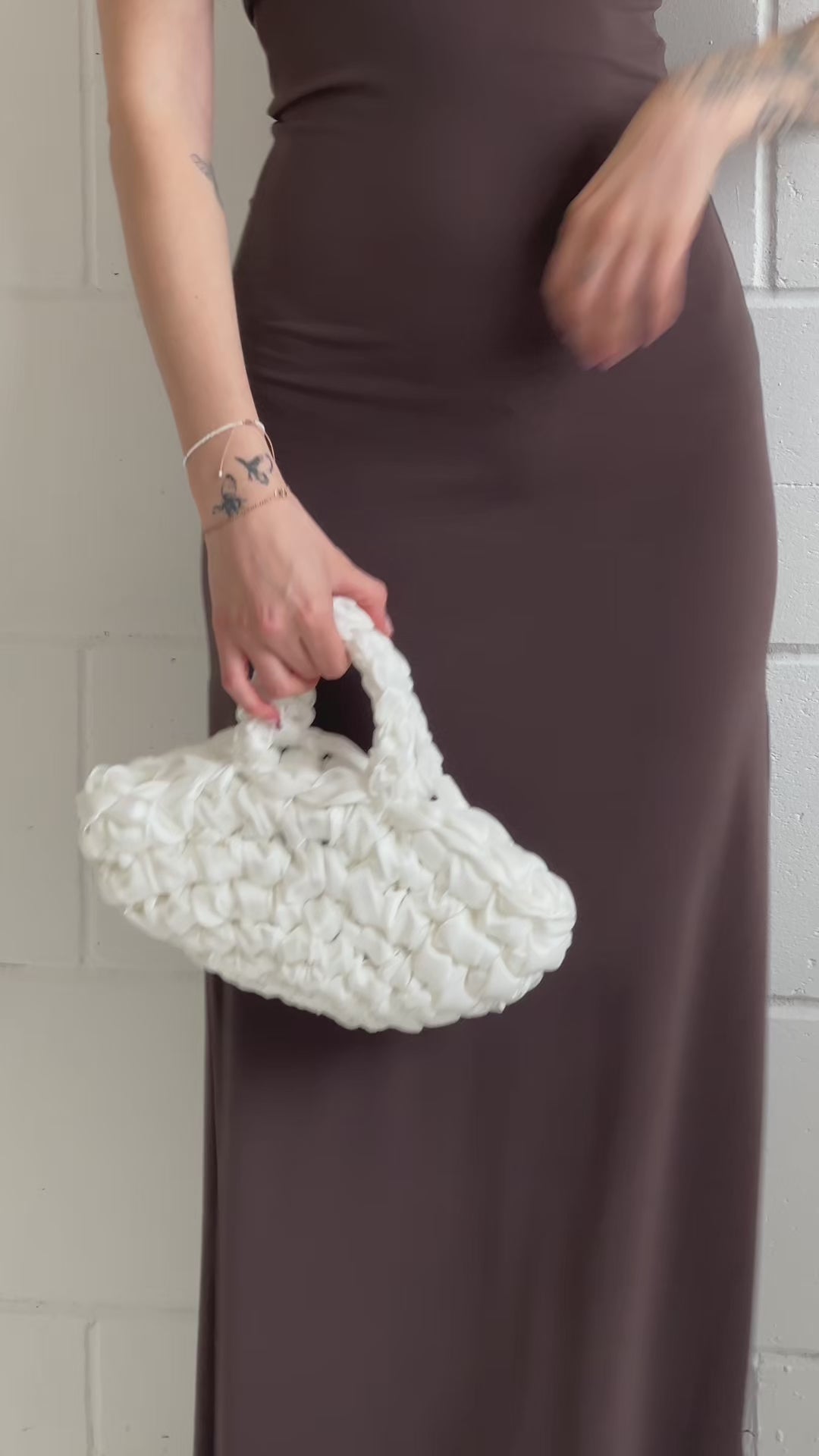 Nest - White Handmade Bridal Bag